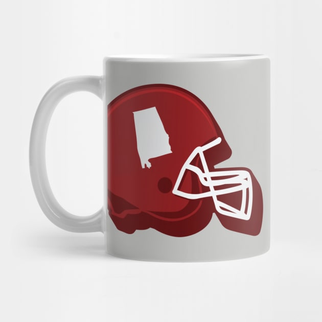 Alabama Outline Football Helmet by SLAG_Creative